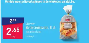 ALDI Delipain Botercroissants 8st 320g aanbieding