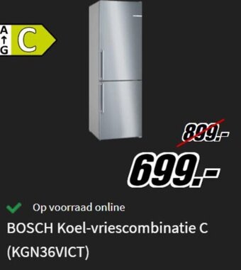 MediaMarkt Bosch Koel-Vriescombinatie C KGN36VICT aanbieding