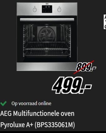 AEG Multifunctionele Oven Pyroluxe A+ BPS335061M