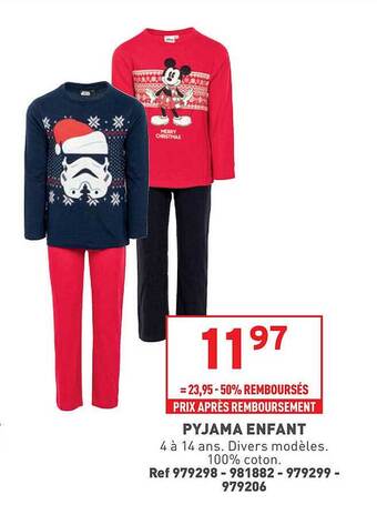 Trafic Pyjama enfant aanbieding