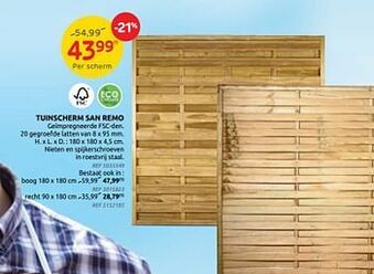 Brico Tuinscherm san remo aanbieding