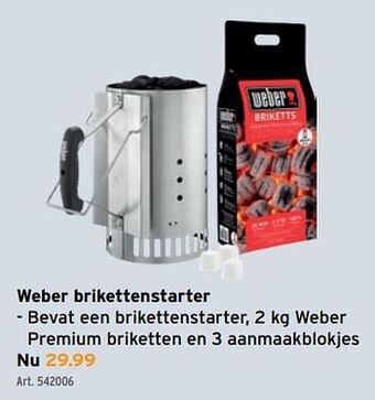 GAMMA Weber brikettenstarter aanbieding