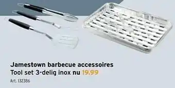 GAMMA Jamestown barbecue accessoires tool set 3-delig aanbieding