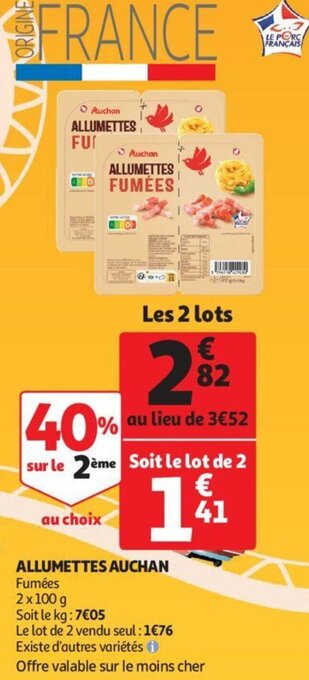 Auchan Allumettes Auchan aanbieding