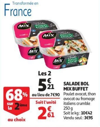 Auchan Salade Bol Mix Buffet aanbieding