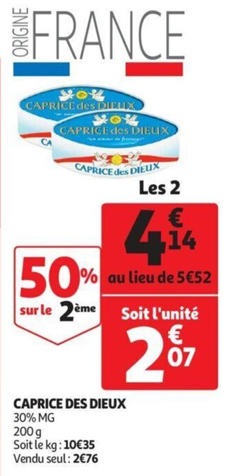 Auchan Caprice Des Dieux aanbieding