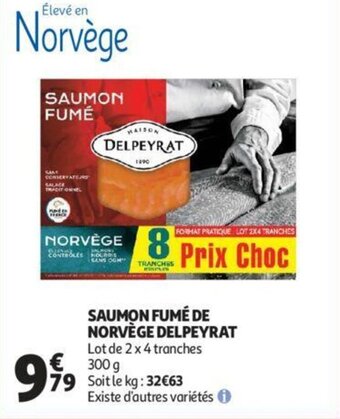 Auchan Saumon Fume de Norvege Delpeyrat aanbieding