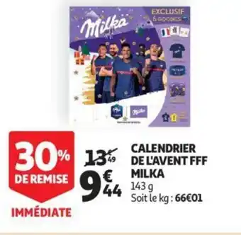 Auchan Calendrier de L'avent FFF Milka aanbieding