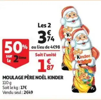 Auchan Moulage Pere Noel Kinder aanbieding