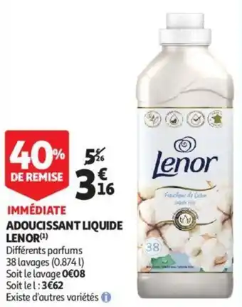 Auchan Adoucissant Liquide Lenor aanbieding
