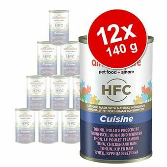 12 x 140 g Almo Nature HFC Kattenvoer - Kippendijen - Voordeelpakket