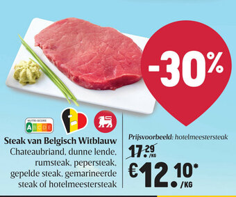 Delhaize Steak van Belgisch Witblauw aanbieding