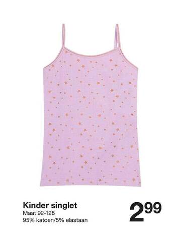 Zeeman Kinder singlet aanbieding