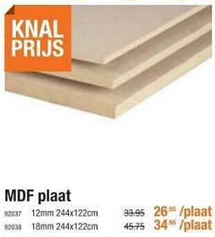 Cevo Mdf plaat aanbieding