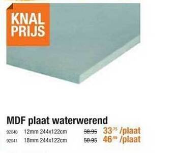 Mdf plaat waterwerend
