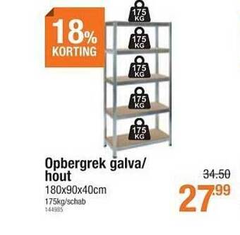 Cevo Opbergrek galva-hout aanbieding