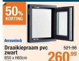 Cevo Draaikiepraam pvc zwart aanbieding