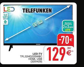Cora Telefunken ledtv aanbieding