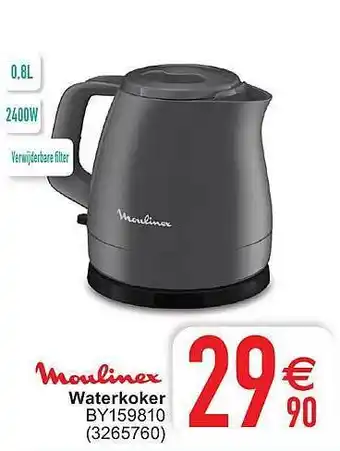 Cora Moulinex waterkoker aanbieding