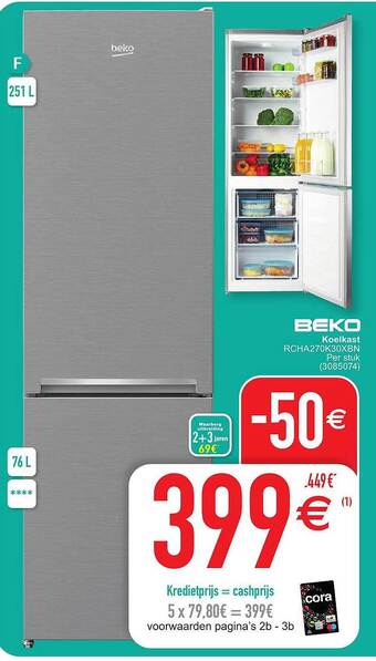 Cora Beko koelkast aanbieding