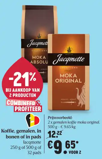 Koffie, gemalen, in bonen of in pads