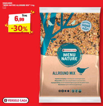 Hubo Vogelvoer Menu Nature Allround Mix 5 kg aanbieding