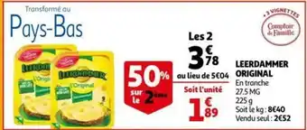 Auchan Leerdammer Original 27.5 MG 225g aanbieding