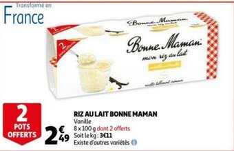 Riz Au Lait Bonne Maman VAnille 8 x 100g