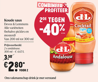 Delhaize Koude saus aanbieding