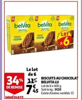 Belvita Lu Biscuits au Chocolat 6 x 400g