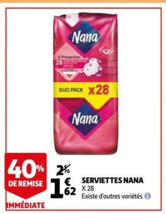 Auchan Nana Serviettes x 28 aanbieding