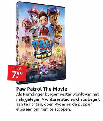 Boekenvoordeel Paw patrol the movie aanbieding