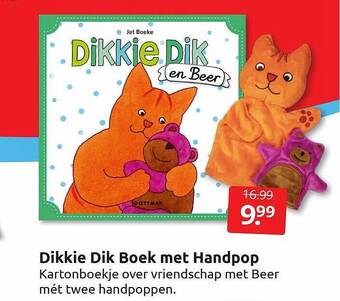 Boekenvoordeel Dikkie dik boek met handpop aanbieding