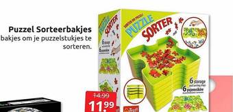 Boekenvoordeel Puzzel sorteerbakjes aanbieding