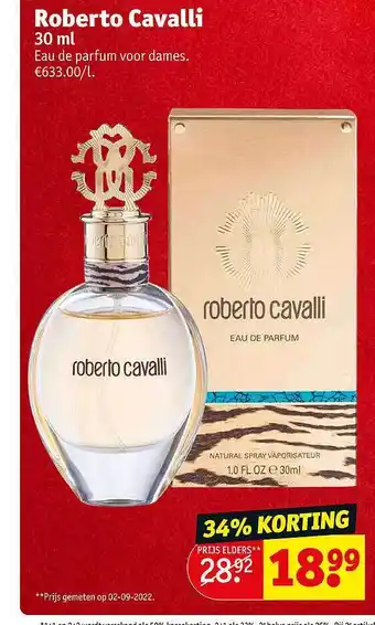 Kruidvat Roberto cavalli eau de parfum voor dames aanbieding