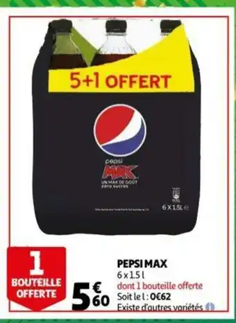 Auchan Pepsi Max 6 x1.5L aanbieding
