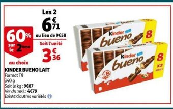 Auchan Kinder Bueno Lait 340g aanbieding