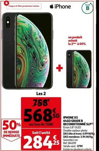 IPhone XS 64GB Grade B Reconditionne Slp