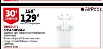Auchan Apple Airpods 2 aanbieding