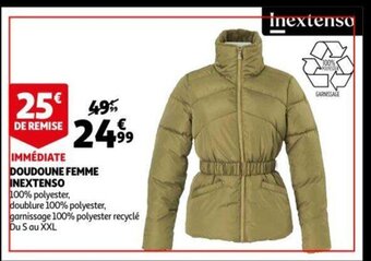 Auchan Inextenso Doudoune Femme aanbieding