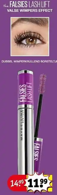 Kruidvat The falsies lashlift valse wimpers effect aanbieding
