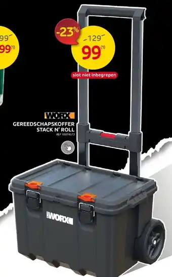Brico Worx Gereedschapskoffer Stack n' Roll aanbieding