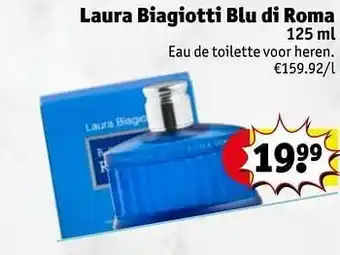 Kruidvat Laura biagiotti blu di roma edt 125 ml aanbieding