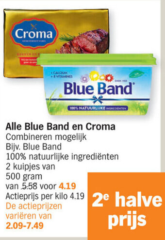 Albert Heijn Alle Blue Band en Croma aanbieding