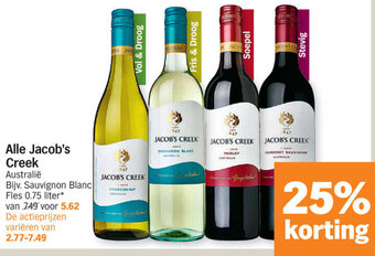 Albert Heijn Alle Jacob's Creek aanbieding
