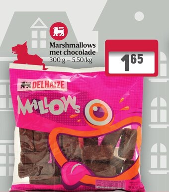 Delhaize Marshmallows met chocolade 300g aanbieding