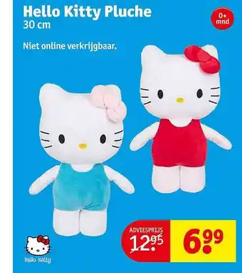 Kruidvat Hello kitty pluche aanbieding