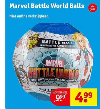 Kruidvat Marvel battle world balls aanbieding