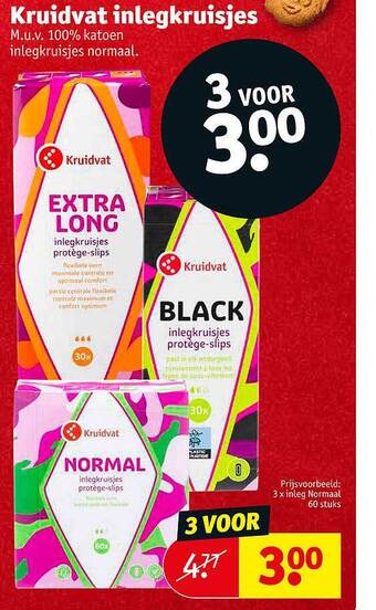 Kruidvat Kruidvat inlegkruisjes aanbieding