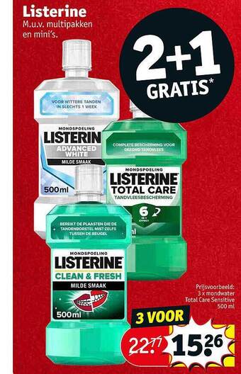 Kruidvat Listerine aanbieding